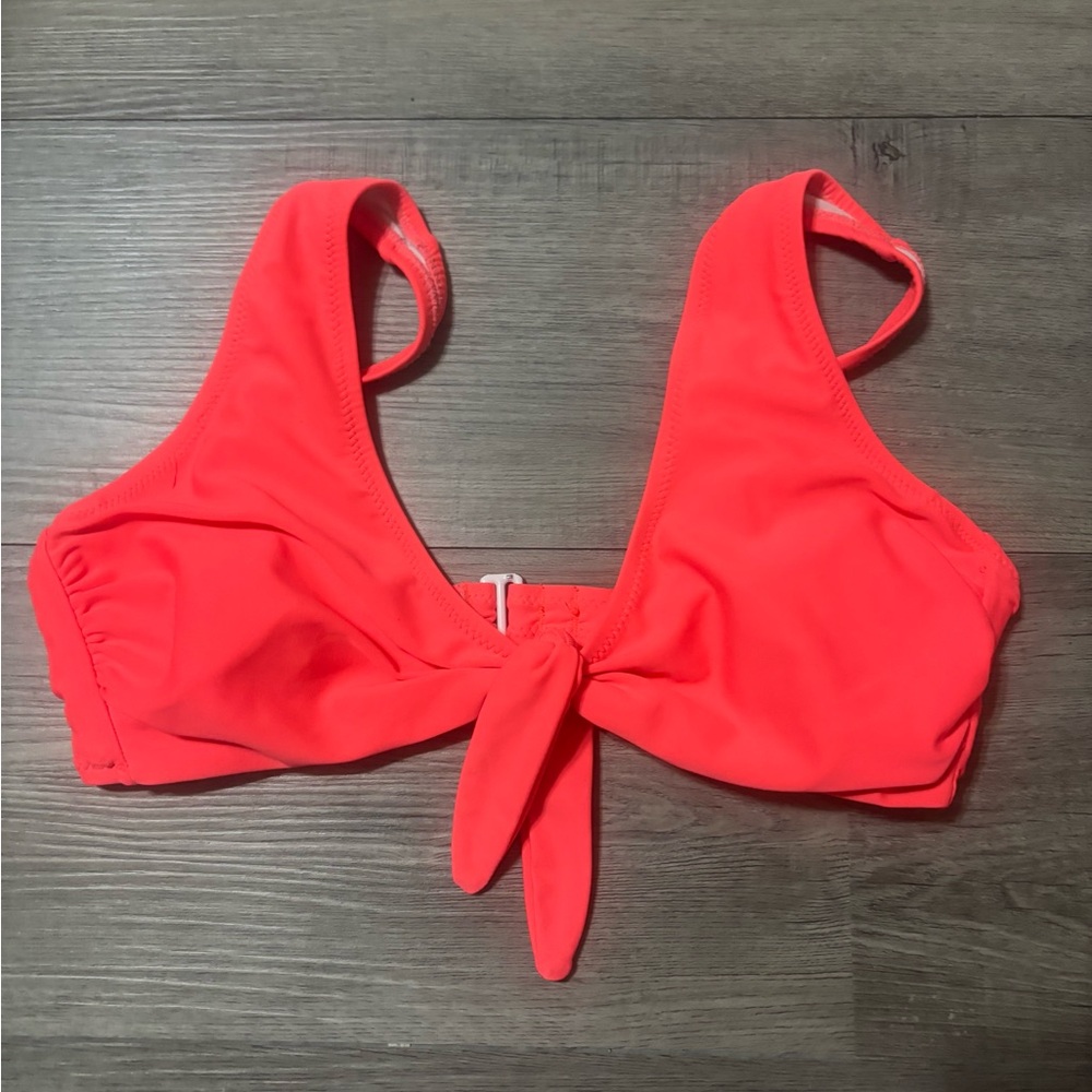 Old Navy Bright Red Tie-Front Bikini Top